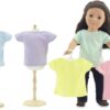 18" Doll 5-Pack Pastel T-Shirts