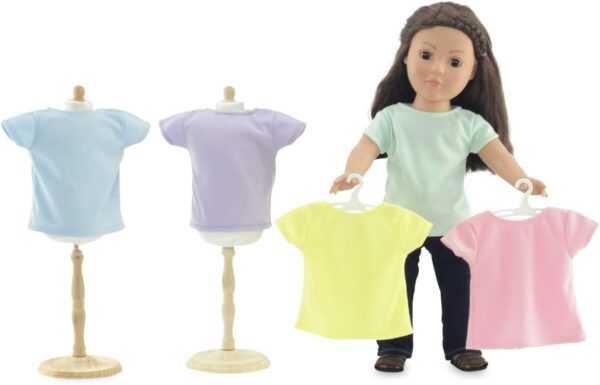 18" Doll 5-Pack Pastel T-Shirts