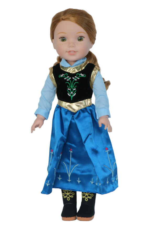 14.5" Doll Frozen Inspired Anna Gown & Boots