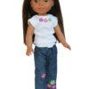 14.5 doll flower power jeans outfit