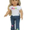 18 doll flower power jeans outfit