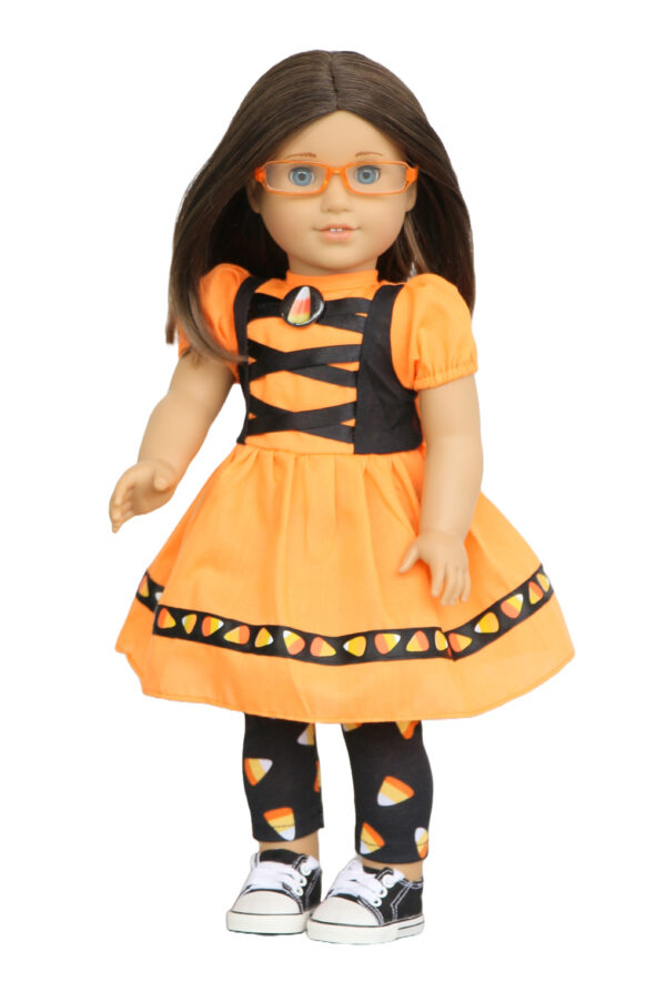 18 doll 3 piece candy corn fall outfit