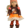 18" Doll Fall Owl Dress, Leg Warmers, & Hat