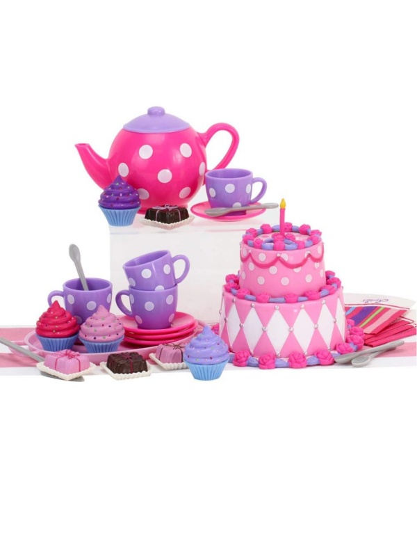 doll sized cake tea party accessories set