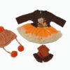 18" Doll Fall Owl Dress, Leg Warmers, & Hat