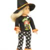 18″ Doll Polka Dot Witch Pant Set & Hat