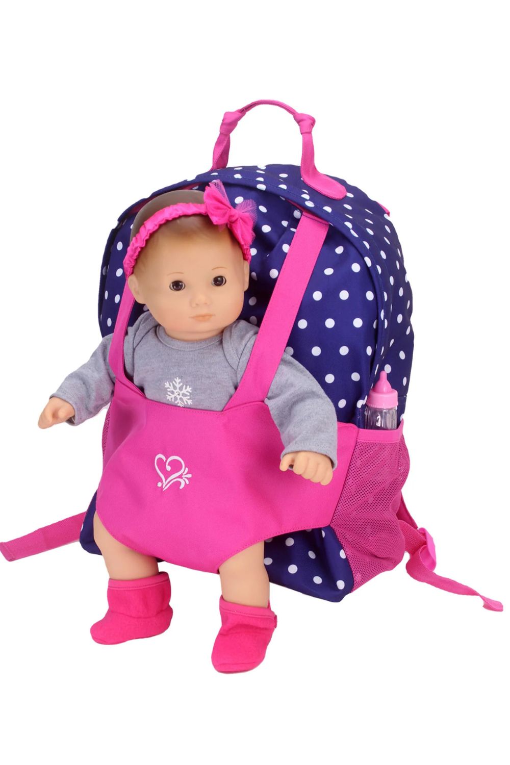 Polka Dot Backpack Doll Carrier to fit 15'' 18'' Dolls The Doll