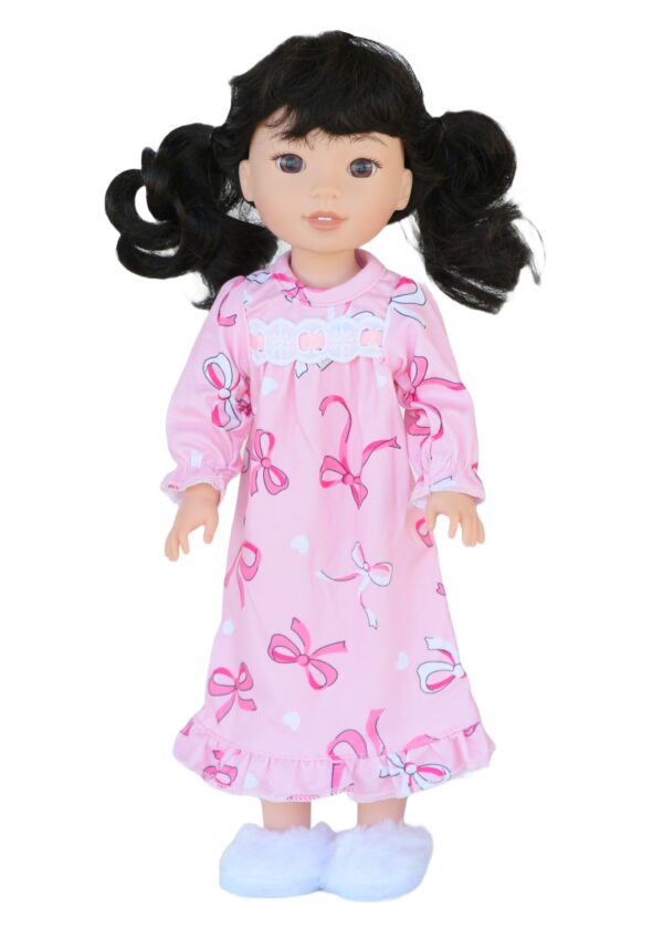 14.5 doll pink ribbon nightgown