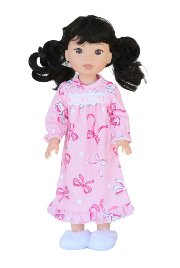 14.5 doll pink ribbon nightgown
