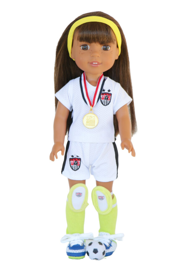 14.5 doll usa 8 piece soccer sports uniform