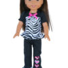 14.5" Doll Zebra Hearts Pants Outfit