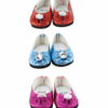 14.5" Doll Metallic Bow Shoes