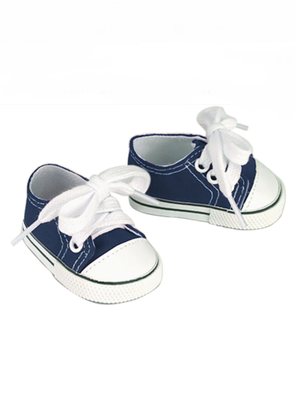 15 bitty baby doll navy canvas sneakers
