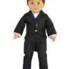 18" Doll Boy Black 3-Piece Tuxedo
