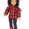 18 doll buffalo check coat scarf leggings boots outfit