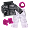 18" Doll Ikat Ski Coat, Pants, Neck Warmer, & Matching Boots