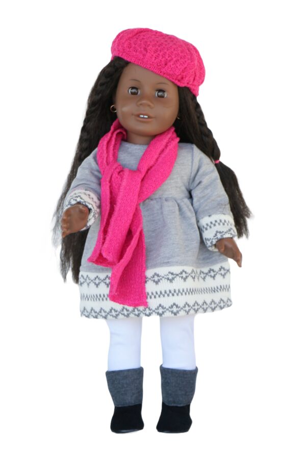 18 doll knit dress leggings hat scarf