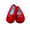 18 doll red velvet dress shoes flats