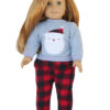 18" Doll Unisex Santa Crew Neck Sweatshirt & Plaid Buffalo Pants