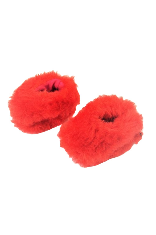 14.5 inch doll red slippers