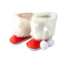 18" Doll Red Fur Pom-Pom Boots