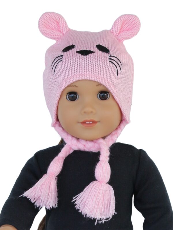 18" Doll Pink Bunny Hat