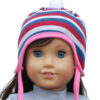 18" Doll Striped Knit Hat