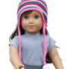 18" Doll Striped Knit Hat