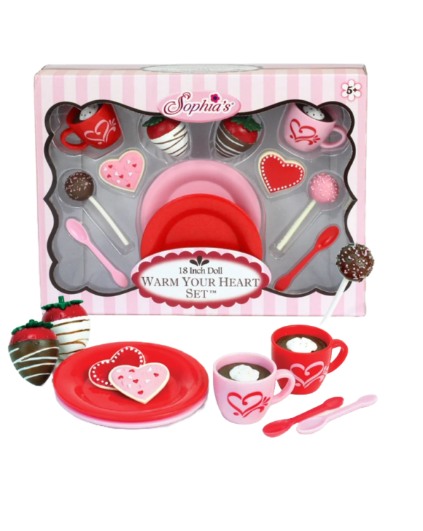 doll sized warm your heart dessert set with hot cocoa 12 piece