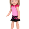 14.5" Wellie Wisher Doll Heart Pajama Set with Slippers