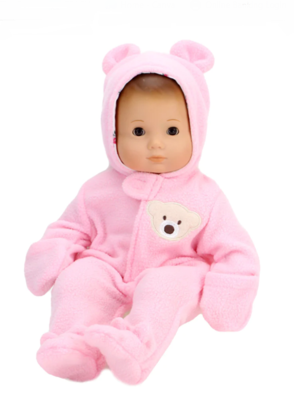 15 bitty baby doll fleece bear hooded snowsuit outfit