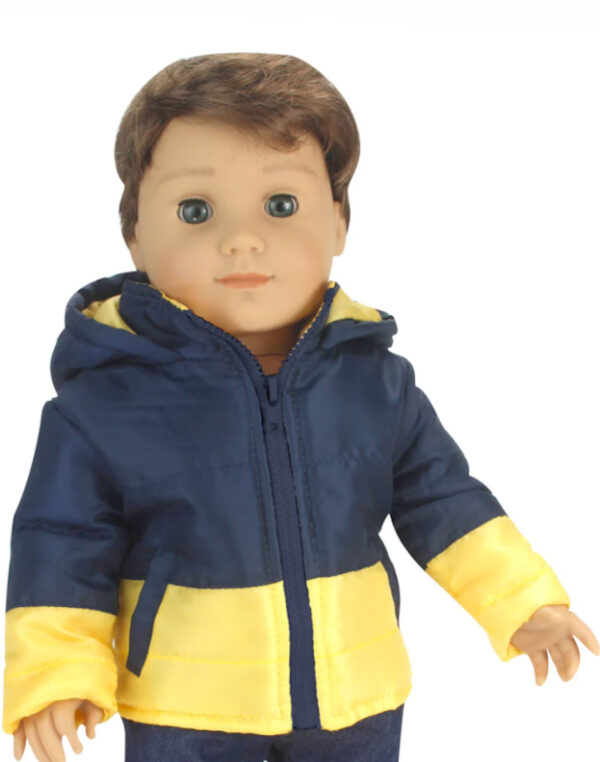 18 boy doll two tone jacket with hood edited