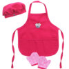 18" Doll Cupcake Baking Apron, Hat, & Gingham Oven Mitts