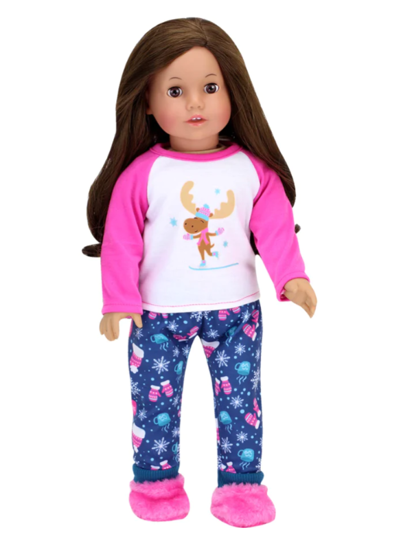 18 doll moose sleepwear pajamas slippers