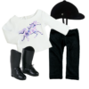 4 piece horseback riding outfit with boots