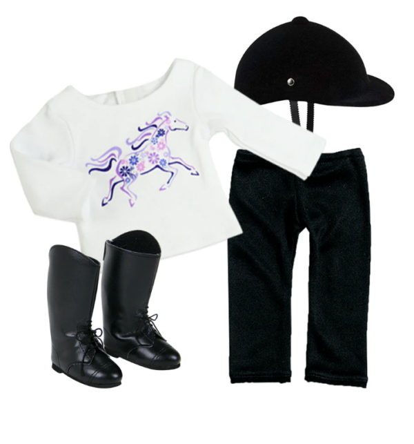 4 piece horseback riding outfit with boots