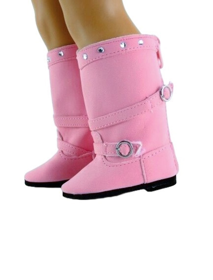 18 doll pink rhinestone boot