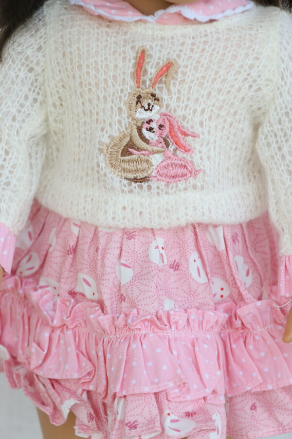 18" Doll Bunny Sweater, Dress, & Headband
