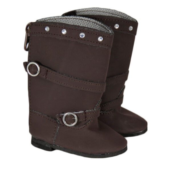 dark brown rhinestone boot