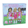 doll 6 piece sports equipment boxed gift set