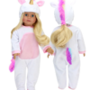 doll unicorn costume hat with rainbow hair