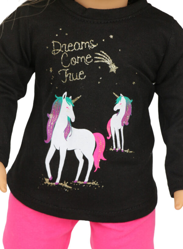 18" Doll Unicorn "Dreams Come True" Pant Set