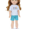 14.5" Doll "Hello Summer" T-Shirt & Shorts