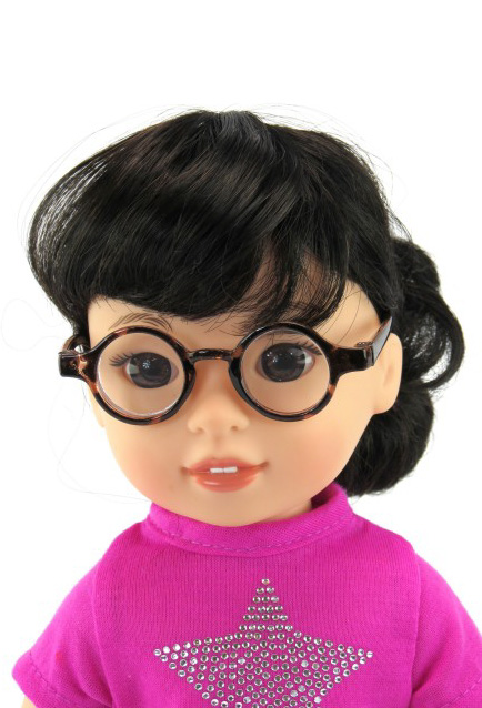 14.5" Wellie Wisher Doll Round Tortoise Glasses