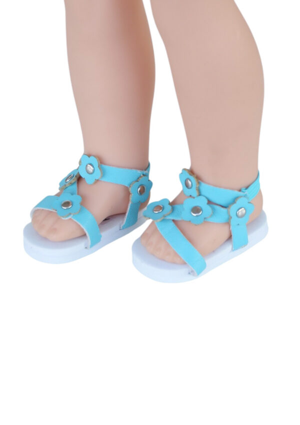 14.5″ Wellie Wisher Doll Blue Flower Sandals