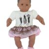 15" Bitty Baby Doll Pink Leopard Slippers Dress