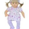 15" Bitty Baby Doll Purple Floral 4-Piece Pants Outfit