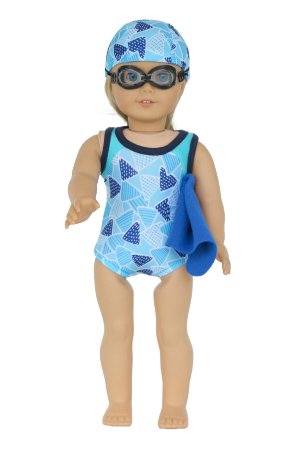 18" Doll 4-Piece Swim Team Outfit