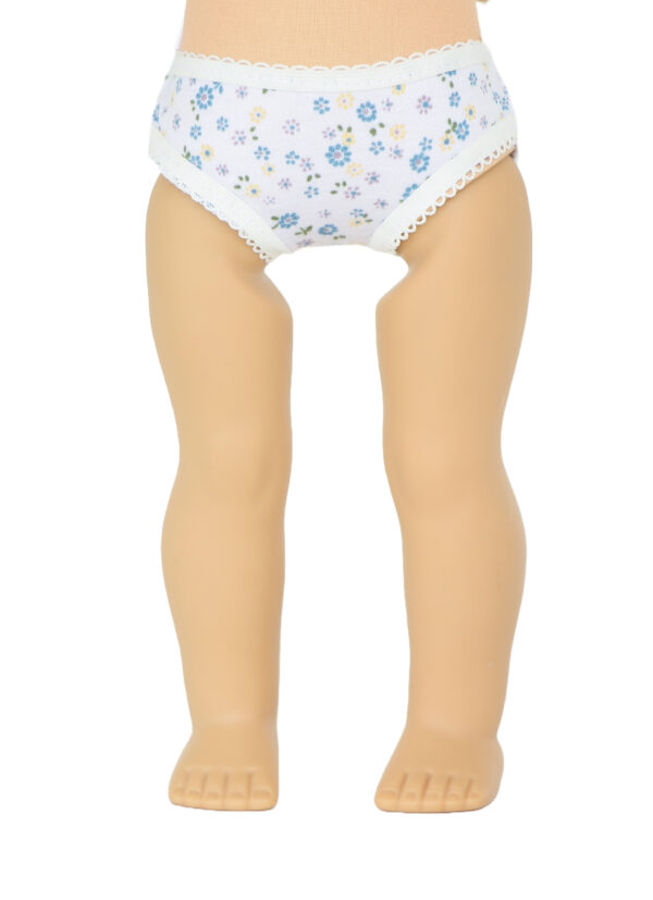 18" Doll Blue Floral Bikini Panties