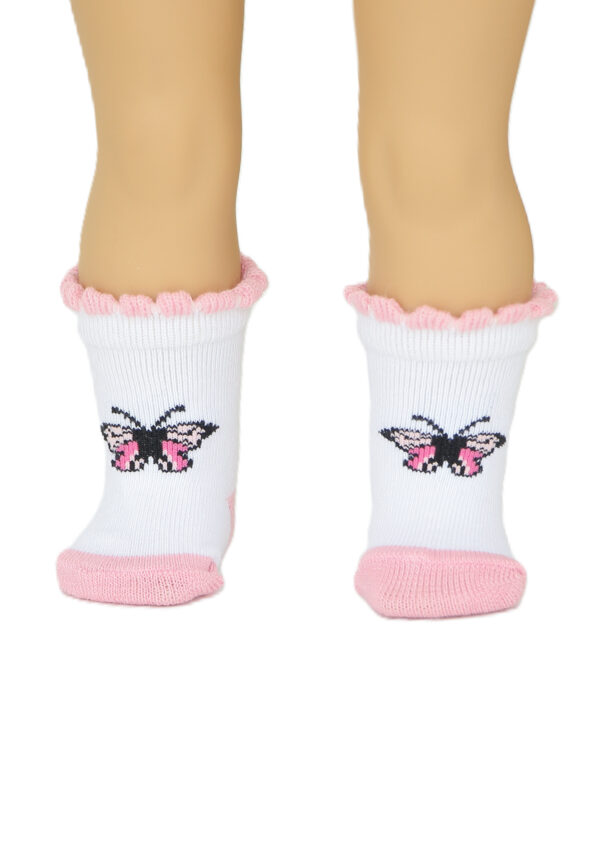 Doll-Sized Butterfly Socks